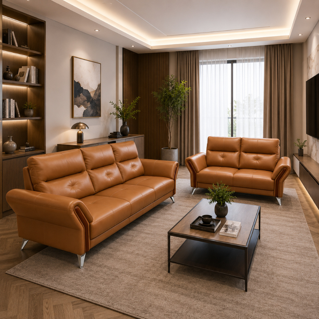 Urban Luxe Leatherette Sofa Set - image 2
