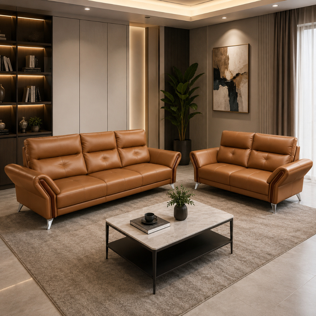 Urban Luxe Leatherette Sofa Set