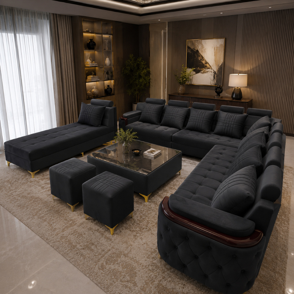 Royal Chesterfield U-Shape Sofa Set - image 2