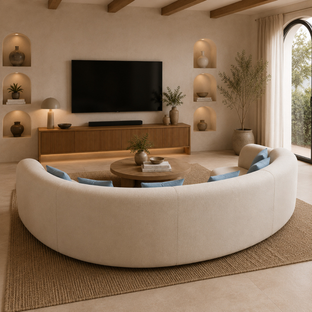 Luna Curved Modular Corner Sofa - image 2