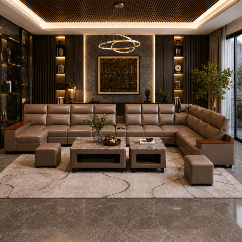 Grand U-Shape Modular Sofa Set
