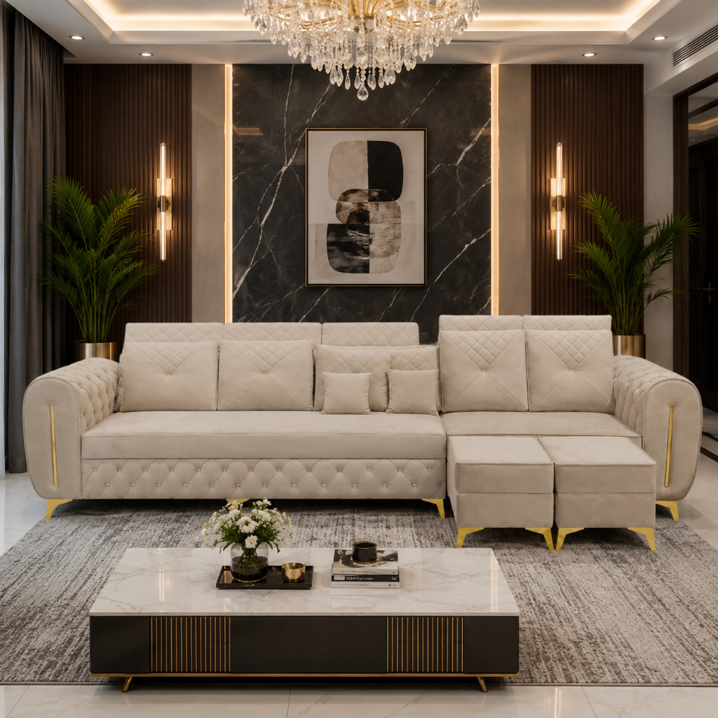 Imperial Chesterfield L-Shape Sofa Set
