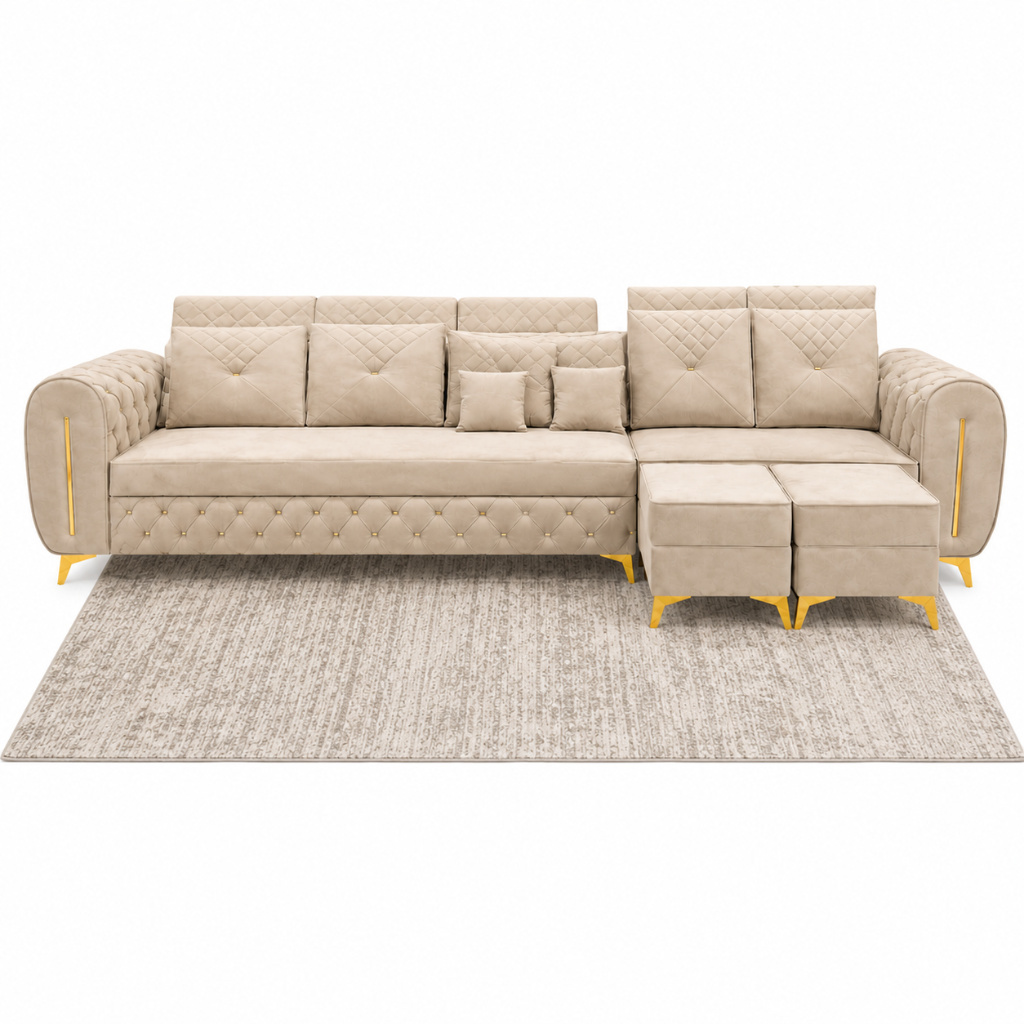 Imperial Chesterfield L-Shape Sofa Set - image 3