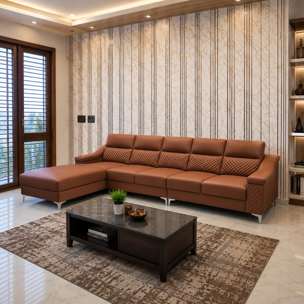 Elite Quilted L-Shape Sofa - image 2