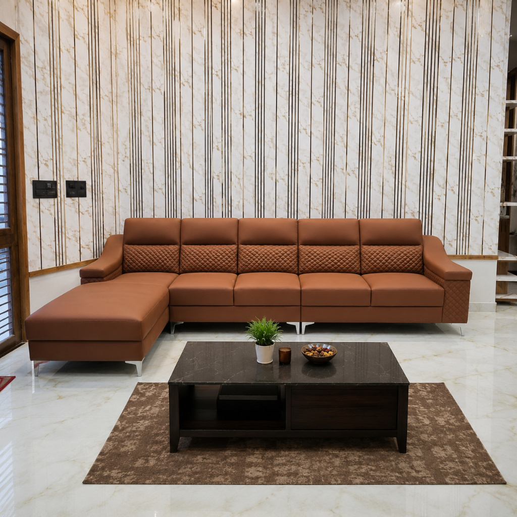 Elite Quilted L-Shape Sofa
