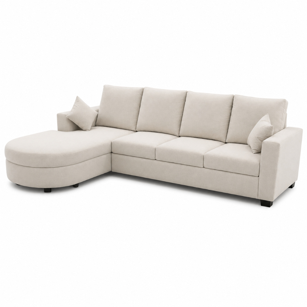 Luna Curved Chaise Lounge Sofa - image 2