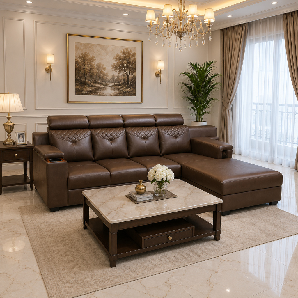 Executive Recliner Chaise L-Shape Sofa