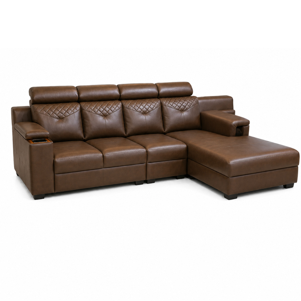 Executive Recliner Chaise L-Shape Sofa - image 2