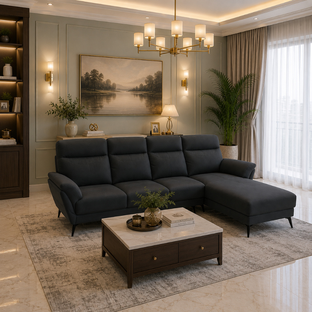 Nordic Luxe Chaise Sofa