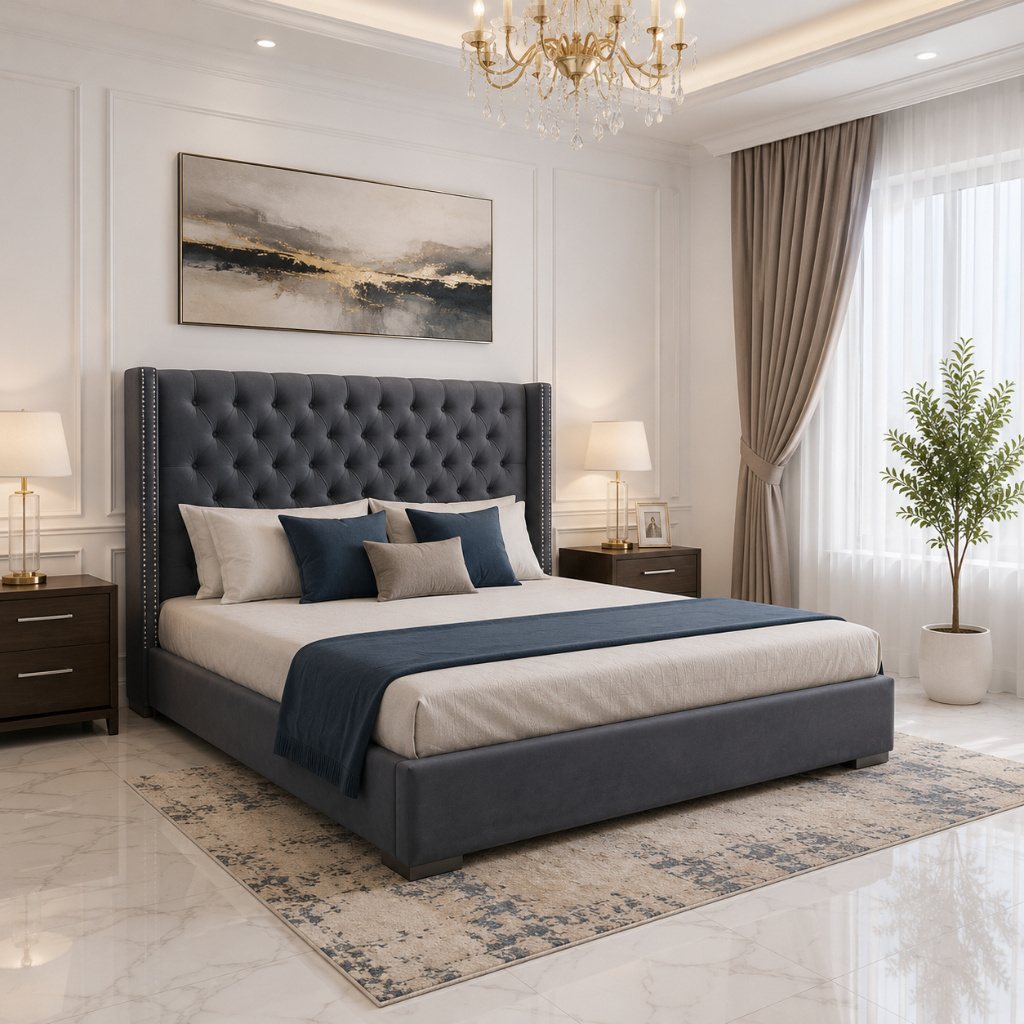 Royal Chesterfield Upholstered Bed