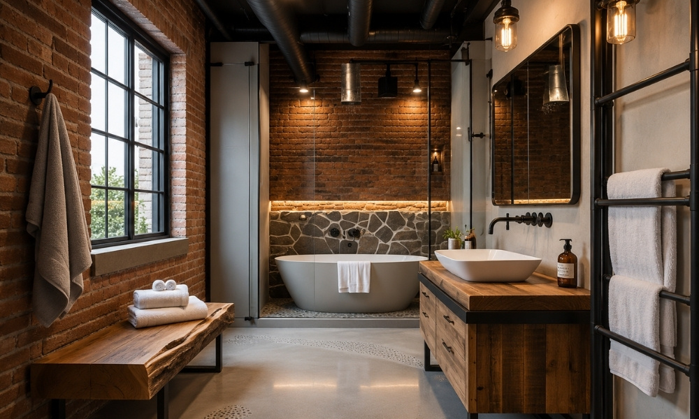 Industrial Loft Bathroom