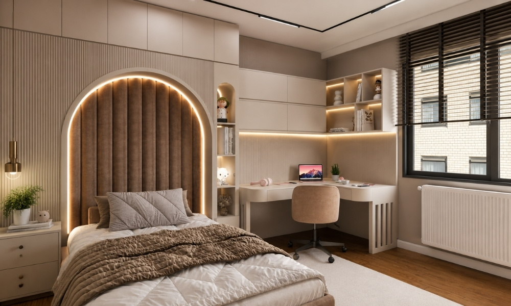 Compact bedroom