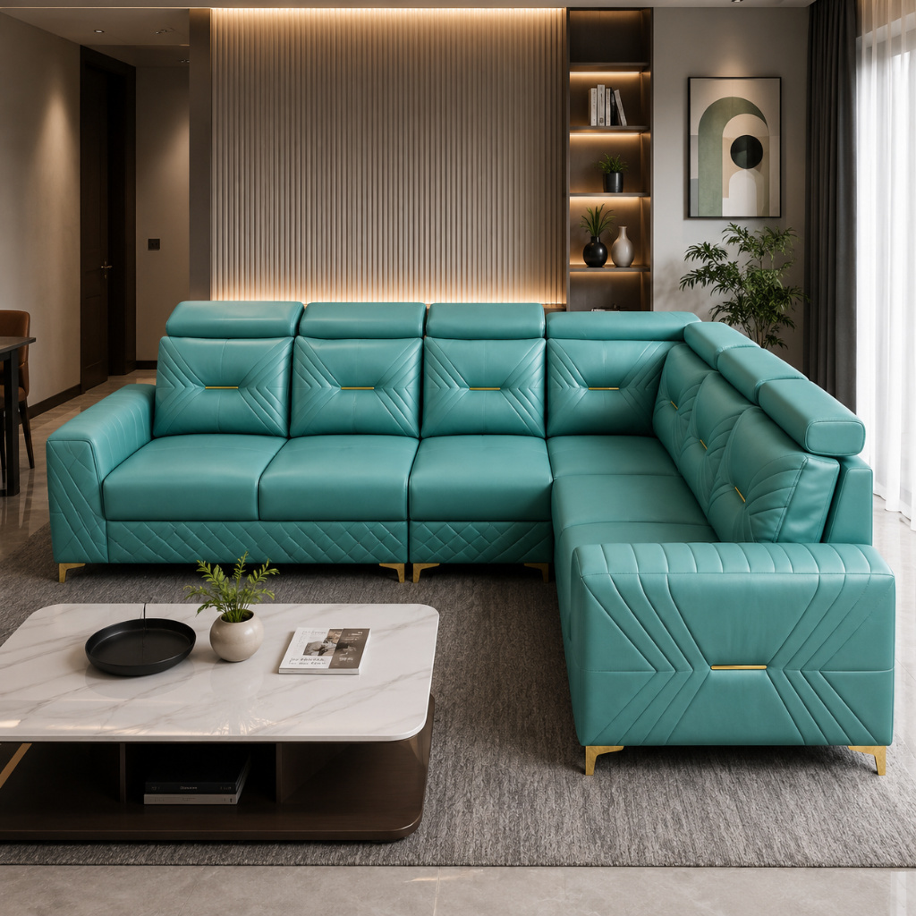 Aqua Elite L-Shape Recliner Sofa