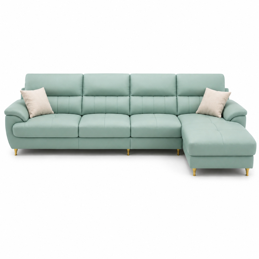 Aqua Luxe L-Shape Corner Sofa with Ottoman - image 4
