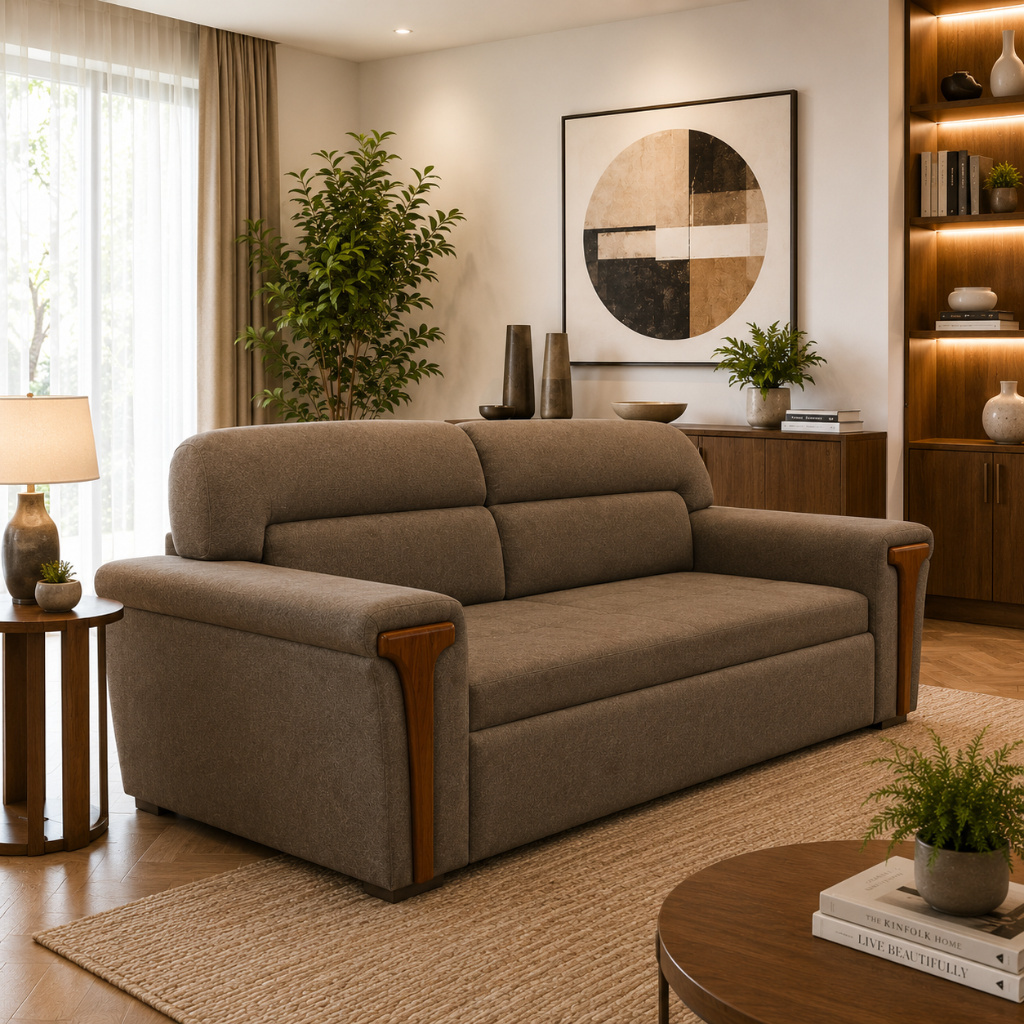 Compact Convertible Sofa Cum Bed - image 2